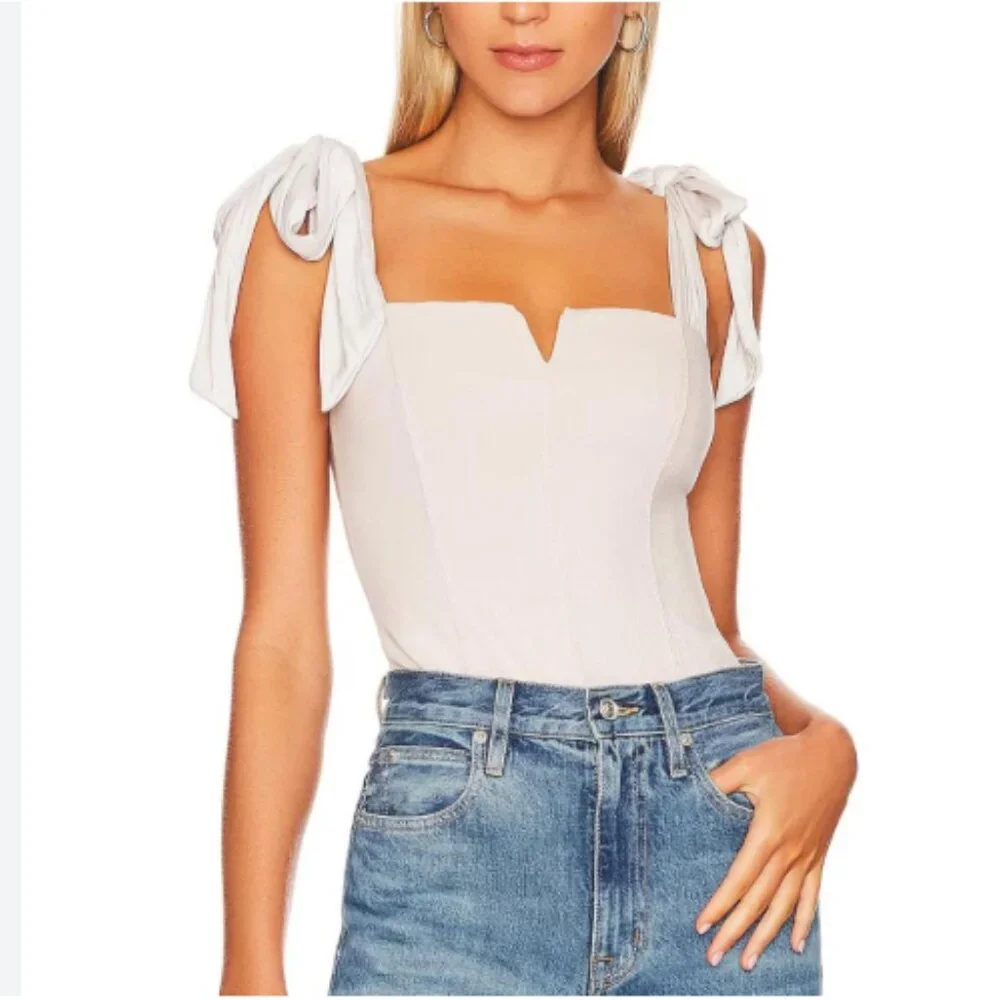 NEW Free People Lola Bodysuit  IN CREAM 267